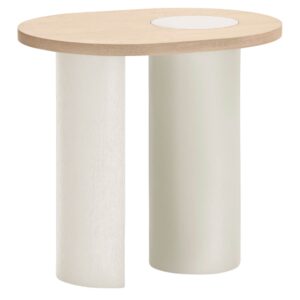 B&iacute;l&yacute; odkl&aacute;dac&iacute; stolek Teulat Nori 60 x 45 cm