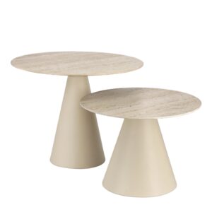 Bizzotto Set keramick&yacute;ch konferenčn&iacute;ch stolků Hardy 50/60 cm