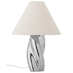 Bloomingville Stř&iacute;brn&aacute; kameninov&aacute; stoln&iacute; lampa Silva