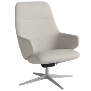 Bolia B&eacute;žov&eacute; boucl&eacute; otočn&eacute; křeslo Clara se &scaron;edou podnož&iacute;