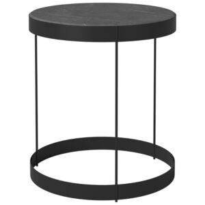 Bolia Tmavě &scaron;ed&yacute; mramorov&yacute; konferenčn&iacute; stolek Drum 40 cm
