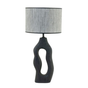 By-Boo Čern&aacute; dřevěn&aacute; stoln&iacute; lampa Shiboo