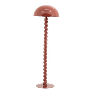 By-Boo Kor&aacute;lově červen&aacute; kovov&aacute; stojac&iacute; lampa Luox 150 cm
