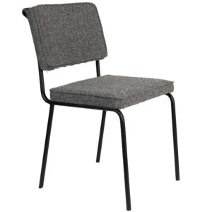 Čern&aacute; čalouněn&aacute; j&iacute;deln&iacute; židle ZUIVER BUDDY