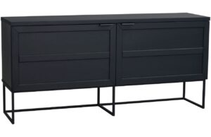 Čern&aacute; dubov&aacute; komoda ROWICO EVERETT 160 x 41 cm