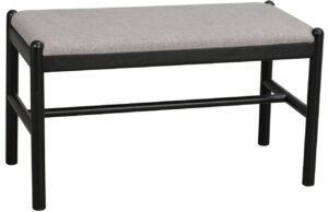 Čern&aacute; dubov&aacute; lavice ROWICO MILFORD 80 cm s l&aacute;tkov&yacute;m sed&aacute;kem