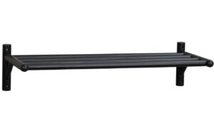 Čern&aacute; dubov&aacute; n&aacute;stěnn&aacute; police ROWICO MILFORD 80 cm