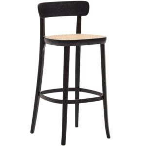 Čern&aacute; jasanov&aacute; barov&aacute; židle Kave Home Romane 75 cm