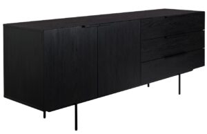 Čern&aacute; komoda ZUIVER TRAVIS 180 x 45 cm