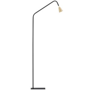 Čern&aacute; kovov&aacute; stojac&iacute; lampa Nova Luce Geko 157 cm