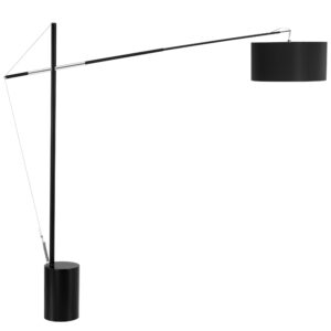 Čern&aacute; kovov&aacute; stojac&iacute; lampa Nova Luce Traccia 165 cm