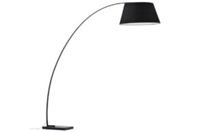 Čern&aacute; kovov&aacute; stojac&iacute; lampa s mramorem Kave Home Juhe