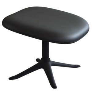 Čern&aacute; kožen&aacute; podnožka FLEXLUX GHOST II 53 x 46 cm