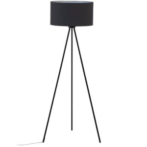 Čern&aacute; l&aacute;tkov&aacute; stojac&iacute; lampa Kave Home Ikia 157 cm