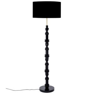 Čern&aacute; l&aacute;tkov&aacute; stojac&iacute; lampa ZUIVER TOTEM 148 cm