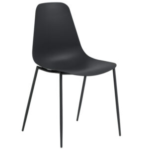 Čern&aacute; plastov&aacute; j&iacute;deln&iacute; židle Kave Home Whatts