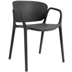 Čern&aacute; plastov&aacute; zahradn&iacute; židle Kave Home Ania