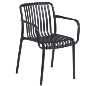 Čern&aacute; plastov&aacute; zahradn&iacute; židle Kave Home Isabellini