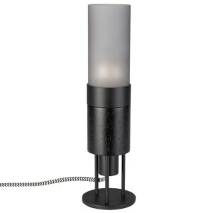 Čern&aacute; skleněn&aacute; stoln&iacute; lampa DUTCHBONE MOMO