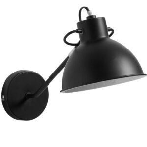 Čern&eacute; kovov&eacute; n&aacute;stěnn&eacute; sv&iacute;tidlo Kave Home Offelis