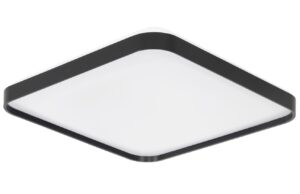 Čern&eacute; kovov&eacute; stropn&iacute; LED světlo Nova Luce Athos 48 x 48 cm