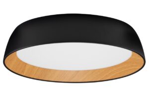 Čern&eacute; kovov&eacute; stropn&iacute; LED světlo Nova Luce Sigi 45 cm
