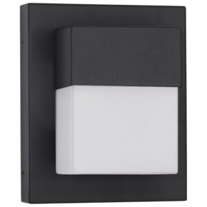 Čern&eacute; kovov&eacute; venkovn&iacute; n&aacute;stěnn&eacute; LED světlo Nova Luce Leto III.