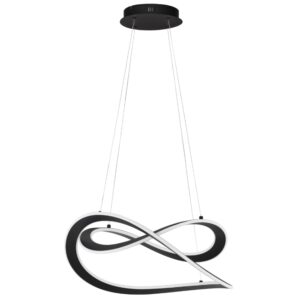 Čern&eacute; kovov&eacute; z&aacute;věsn&eacute; LED světlo Nova Luce Celestia 60 cm