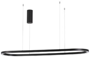 Čern&eacute; kovov&eacute; z&aacute;věsn&eacute; LED světlo Nova Luce Cuppe 120 cm