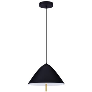 Čern&eacute; kovov&eacute; z&aacute;věsn&eacute; LED světlo Nova Luce Oros 40 cm