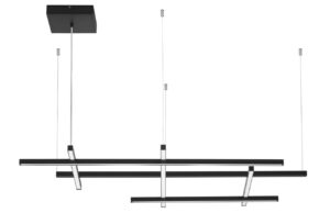 Čern&eacute; kovov&eacute; z&aacute;věsn&eacute; LED světlo Nova Luce Pace 102 cm