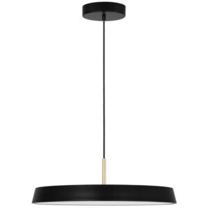 Čern&eacute; kovov&eacute; z&aacute;věsn&eacute; LED světlo Nova Luce Vetro 50 cm