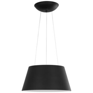 Čern&eacute; kovov&eacute; z&aacute;věsn&eacute; LED světlo Nova Luce Volcano 45 cm