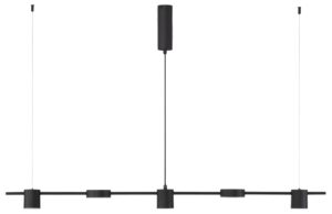 Čern&eacute; kovov&eacute; z&aacute;věsn&eacute; světlo Nova Luce Nordik 127 cm