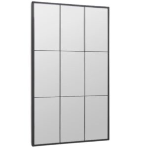 Čern&eacute; kovov&eacute; z&aacute;věsn&eacute; zrcadlo Kave Home Ulrica 160 x 100 cm