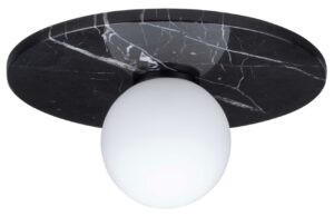 Čern&eacute; mramorov&eacute; stropn&iacute; světlo Nova Luce Idor 30 cm