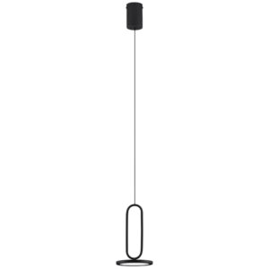 Čern&eacute; z&aacute;věsn&eacute; LED světlo Nova Luce Gea 13 cm