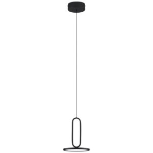 Čern&eacute; z&aacute;věsn&eacute; LED světlo Nova Luce Gea 17
