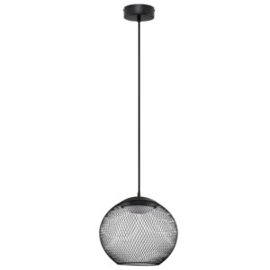 Čern&eacute; z&aacute;věsn&eacute; LED světlo Nova Luce Kinetic 30 cm
