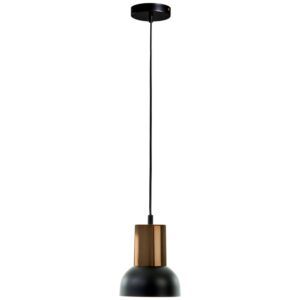 Černo měděn&eacute; kovov&eacute; z&aacute;věsn&eacute; světlo Kave Home Amina 15 cm