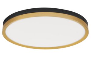 Černo-zlat&eacute; kovov&eacute; stropn&iacute; LED světlo Nova Luce Cantria 50 cm