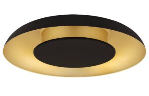 Černo-zlat&eacute; kovov&eacute; stropn&iacute; LED světlo Nova Luce Epos 40 cm