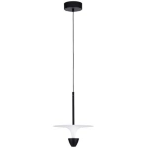 Černob&iacute;l&eacute; kovov&eacute; z&aacute;věsn&eacute; LED světlo Nova Luce Luet 26 cm