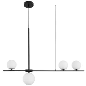 Černob&iacute;l&eacute; skleněn&eacute; z&aacute;věsn&eacute; světlo Nova Luce Impero 100 cm