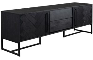 Čern&yacute; dřevěn&yacute; TV stolek DUTCHBONE Class 180 x 45 cm