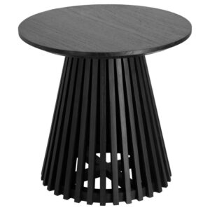 Čern&yacute; dřevěn&yacute; kulat&yacute; odkl&aacute;dac&iacute; stolek Kave Home Jeanette 50 cm