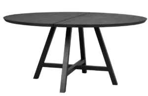 Čern&yacute; dubov&yacute; kulat&yacute; j&iacute;deln&iacute; stůl ROWICO CARRADALE 150 cm