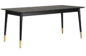 Čern&yacute; jasanov&yacute; rozkl&aacute;dac&iacute; j&iacute;deln&iacute; stůl ROWICO FENWOOD 180-220-260 x 90 cm