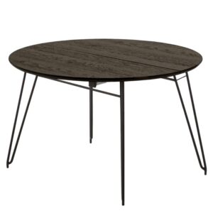 Čern&yacute; jasanov&yacute; rozkl&aacute;dac&iacute; stůl Kave Home Milian 120-200x120 cm