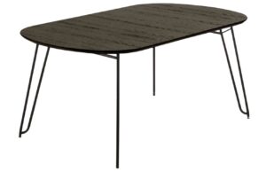 Čern&yacute; jasanov&yacute; rozkl&aacute;dac&iacute; stůl Kave Home Milian 140-220x90 cm